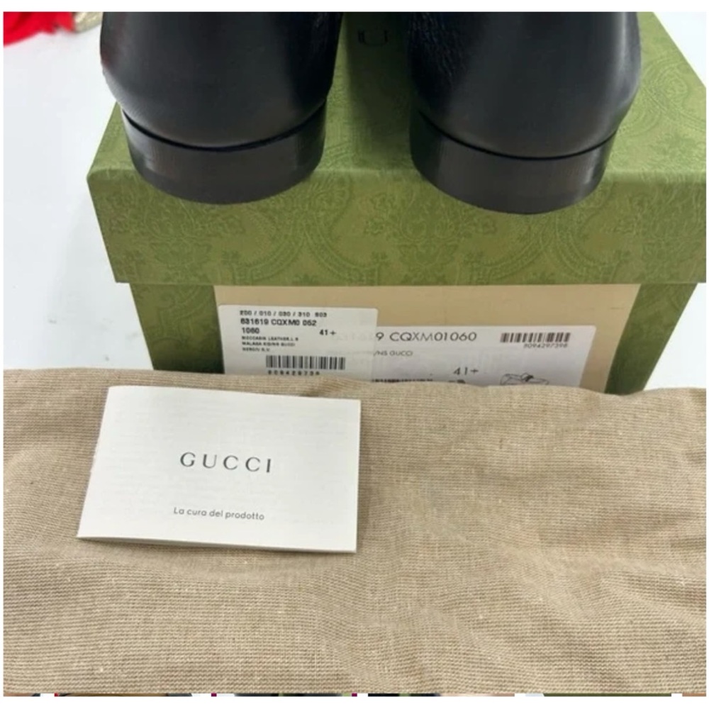 Gucci, jordaan leather loafers size 13 made in Italy - Picture 5 of 8